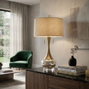 Modern European furniture - Crackle Gold Accent Table Lamp - www.oroatrade.com