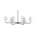 Modern European furniture - 6-Light White Linen Chandelier - www.oroatrade.com