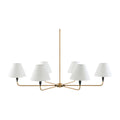 Modern European furniture - 6-Light White Linen Chandelier - www.oroatrade.com