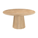 Modern furniture - Round Travertine Dining Table - www.oroatrade.com