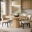 Modern furniture - Round Travertine Dining Table - www.oroatrade.com