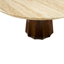 Modern furniture - Round Travertine Dining Table - www.oroatrade.com