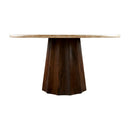 Modern furniture - Round Travertine Dining Table - www.oroatrade.com