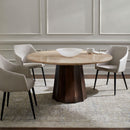 Modern furniture - Round Travertine Dining Table - www.oroatrade.com