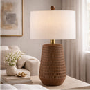 Modern European furniture - Organic-Carved Base Table Lamp - www.oroatrade.com