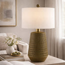Modern European furniture - Organic-Carved Base Table Lamp - www.oroatrade.com