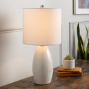 Modern European furniture - White Linen Ceramic Table Lamp - www.oroatrade.com