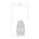 Modern European furniture - White Linen Ceramic Table Lamp - www.oroatrade.com