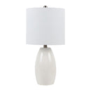 Modern European furniture - White Linen Ceramic Table Lamp - www.oroatrade.com