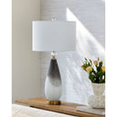 Hospitality furniture -  Frosted Black Glass Table Lamp - www.oroatrade.com