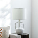 Hospitality furniture -  White Ceramic Amphora Table Lamp - www.oroatrade.com