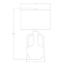 Hospitality furniture -  White Ceramic Amphora Table Lamp - www.oroatrade.com