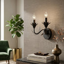 Hospitality furniture - Black Floral Candelabra Wall Lamp - www.oroatrade.com