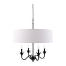 Hospitality furniture - Black Floral Candelabra 4-Light Chandelier - www.oroatrade.com