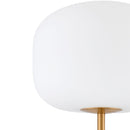 Hospitality furniture - White Glass Accent Floor Lamp - www.oroatrade.com