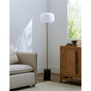 Hospitality furniture - White Glass Accent Floor Lamp - www.oroatrade.com