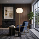 Hospitality furniture - White Glass Accent Floor Lamp - www.oroatrade.com