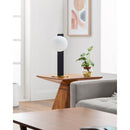 Hospitality furniture -  White Glass Modern Table Lamp - www.oroatrade.com