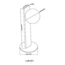 Hospitality furniture -  White Glass Modern Table Lamp - www.oroatrade.com