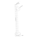 Hospitality furniture -  White Glass Modern Floor Lamp - www.oroatrade.com