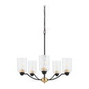 Hospitality furniture - Textured Clear Glass 5-Light Chandelier - www.oroatrade.com