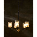 Hospitality furniture - Textured Clear Glass 5-Light Chandelier - www.oroatrade.com