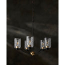 Hospitality furniture - Textured Clear Glass 5-Light Chandelier - www.oroatrade.com