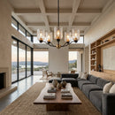 Hospitality furniture - Textured Clear Glass 5-Light Chandelier - www.oroatrade.com