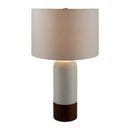 Contract furniture - White Drum Linen Table Lamp - www.oroatrade.com
