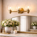 Modern European furniture - Gold Framed Glass Wall Lamp - www.oroatrade.com