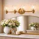Modern European furniture - Gold Framed Glass Wall Lamp - www.oroatrade.com