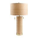 Contract furniture - Tan Rattan Accent Table Lamp - www.oroatrade.com