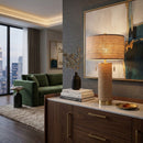 Contract furniture - Tan Rattan Accent Table Lamp - www.oroatrade.com