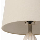 Contract furniture - Wavy White Ceramic Table Lamp - www.oroatrade.com