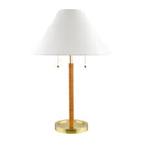 Hospitality furniture - White Linen Pull-Switch Table Lamp - www.oroatrade.com