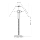 Hospitality furniture - White Linen Pull-Switch Table Lamp - www.oroatrade.com
