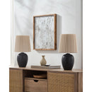 Modern European furniture - Pleated Linen Ceramic Table Lamps (2) - www.oroatrade.com