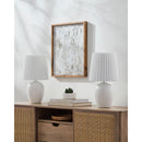 Modern European furniture - Pleated Linen Ceramic Table Lamps (2) - www.oroatrade.com