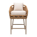 Contract furniture - Hand-Woven Wicker Outdoor Bar Stool - www.oroatrade.com