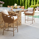Contract furniture - Hand-Woven Wicker Outdoor Bar Stool - www.oroatrade.com