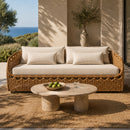 Contract furniture - Hand-Woven Wicker Outdoor Sofa - www.oroatrade.com
