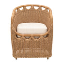 Contract furniture - Hand-Woven Wicker Outdoor Dining Chair - www.oroatrade.com