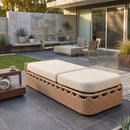 Contract furniture - Hand-Woven Wicker Outdoor Chaise Lounge - www.oroatrade.com