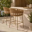 Contract furniture - Hand-Woven Wicker Outdoor Counter Stool - www.oroatrade.com