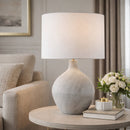 Modern European furniture - Linen Shade Ceramic Table Lamp - www.oroatrade.com