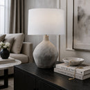 Modern European furniture - Linen Shade Ceramic Table Lamp - www.oroatrade.com