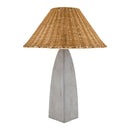 Contract furniture - Rattan Shade Concrete Table Lamp - www.oroatrade.com