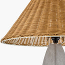 Contract furniture - Rattan Shade Concrete Table Lamp - www.oroatrade.com