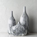 Modern European furniture - Marbled Ceramic Outdoor Vases (3) - www.oroatrade.com