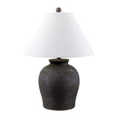 Modern European furniture - Ceramic White Linen Table Lamp - www.oroatrade.com